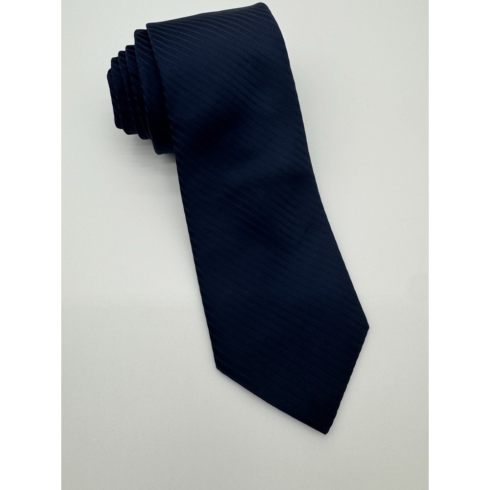 Croft‎ & Barrow Navy Blue Striped Tie Classic Men's Necktie Business Formal